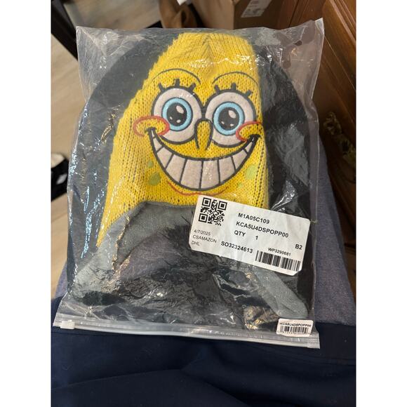 NICKELODEON Sponge Bob Squarepants Beanie Tassels Size Boys - Picture 5 of 5